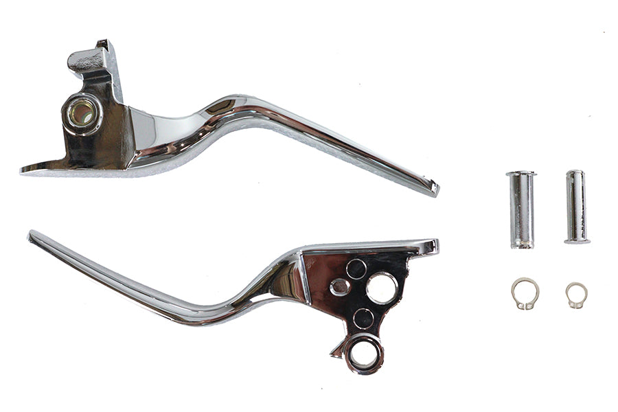 V-Twin Hand Lever Set Chrome for Harley Davidson FXFB and FXFBS Models - Part 053590
