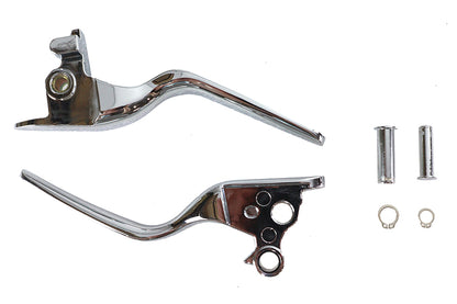 V-Twin Hand Lever Set Chrome for Harley Davidson FXFB and FXFBS Models - Part 053590