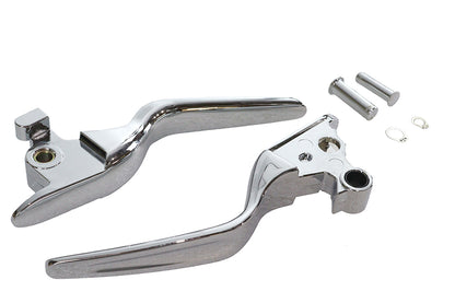 V-Twin Hand Lever Set Chrome for Harley Davidson FXFB and FXFBS Models - Part 053590