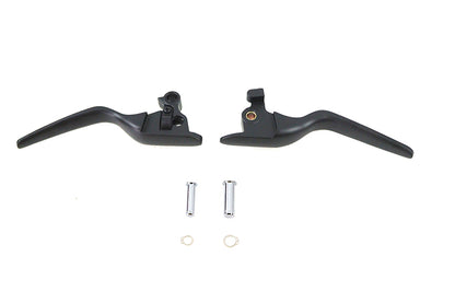 V-Twin Hand Lever Set Black for Harley Davidson FXFB and FXFBS Models - Part 053591