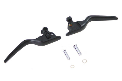 V-Twin Hand Lever Set Black for Harley Davidson FXFB and FXFBS Models - Part 053591