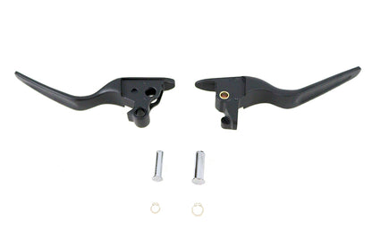 V-Twin Hand Lever Set Black for Harley Davidson FXFB and FXFBS Models - Part 053591