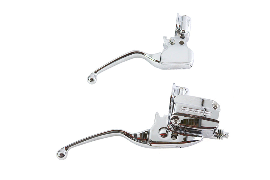 V-Twin Clutch and Master Cylinder Reservoir Kit with Chrome Covers for Harley Davidson FLT and FLHXXX Models - Part 053949