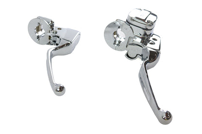 V-Twin Clutch and Master Cylinder Reservoir Kit with Chrome Covers for Harley Davidson FLT and FLHXXX Models - Part 053949