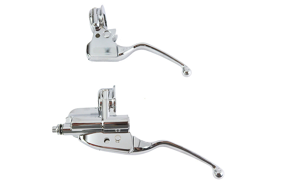 V-Twin Clutch and Master Cylinder Reservoir Kit with Chrome Covers for Harley Davidson FLT and FLHXXX Models - Part 053949