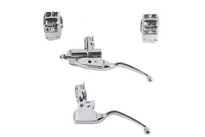 V-Twin Handlebar Control Kit Chrome for Harley Davidson FLHT, FLHX, FLHR (Part #053946)