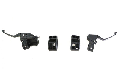 V-Twin Front Handlebar Control Kit in Black for Harley Davidson FLHT, FLHX, FLHR (Part # 053947)