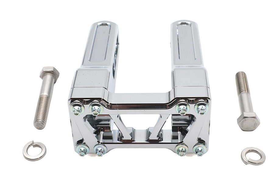 Wyatt Gatling 6 inch Pirate Style Riser Set Chrome - Motorcycle Handlebar Accessories