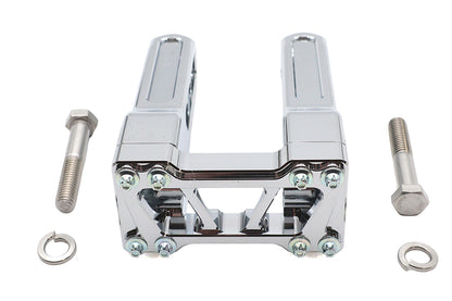 Wyatt Gatling 6 inch Pirate Style Riser Set Chrome - Motorcycle Handlebar Accessories