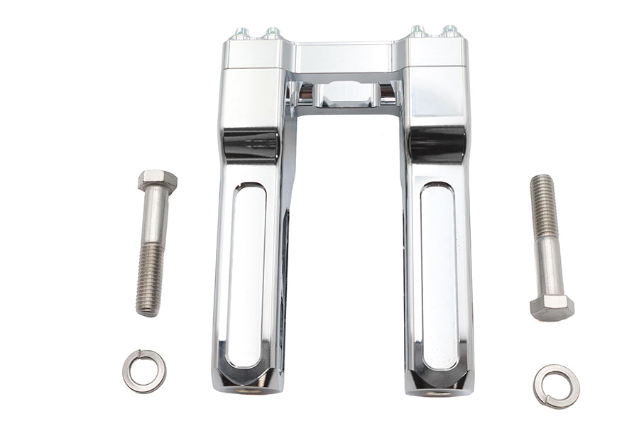Wyatt Gatling 6 inch Pirate Style Riser Set Chrome - Motorcycle Handlebar Accessories