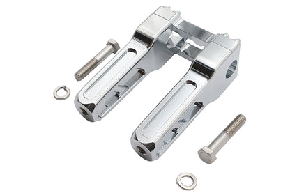 Wyatt Gatling 6 inch Pirate Style Riser Set Chrome - Motorcycle Handlebar Accessories