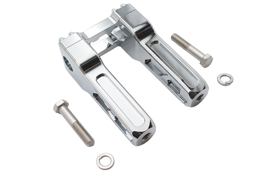 Wyatt Gatling 6 inch Pirate Style Riser Set Chrome - Motorcycle Handlebar Accessories