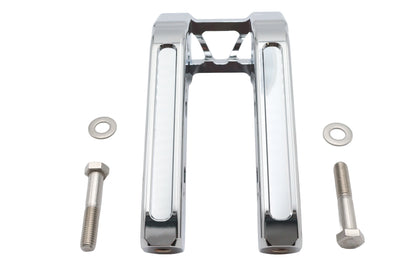 Wyatt Gatling 8 inch Pirate Style Riser Set Chrome - Handlebar Riser with Open Window Design