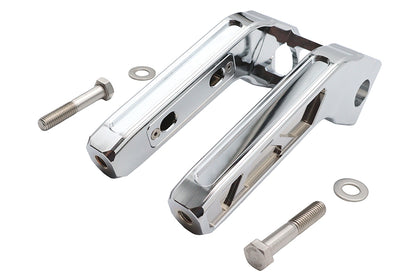Wyatt Gatling 8 inch Pirate Style Riser Set Chrome - Handlebar Riser with Open Window Design