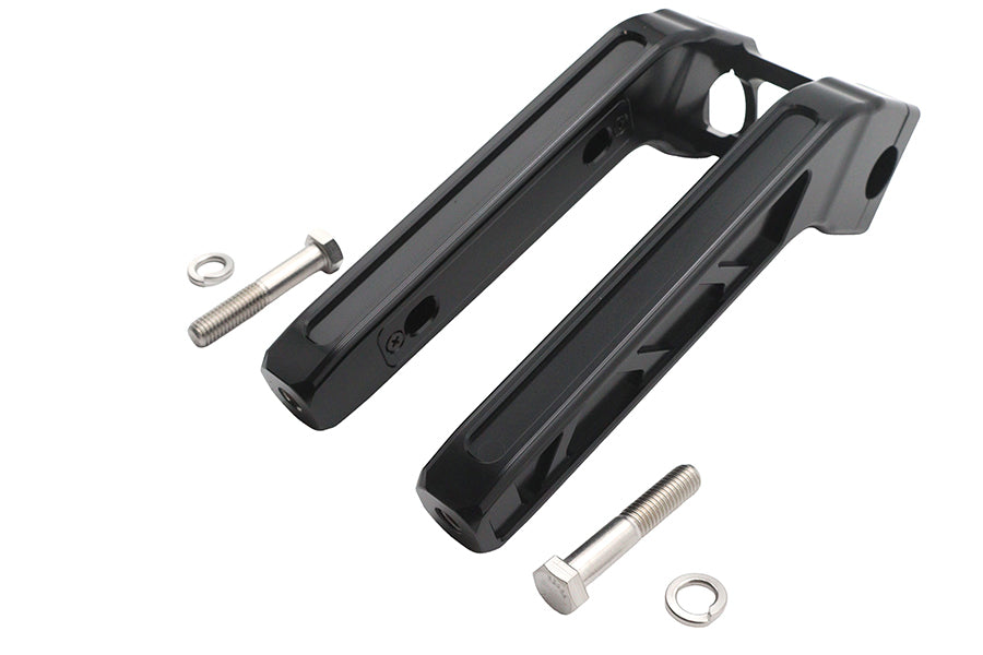 Wyatt Gatling 10 Inch Pirate Style Riser Set in Black, Part Number 78968DB