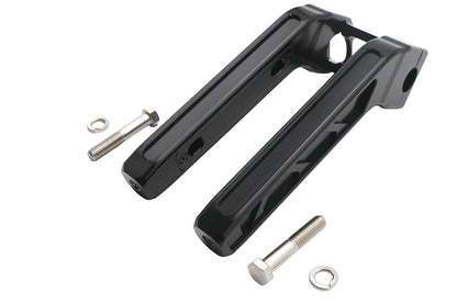 Wyatt Gatling 10 Inch Pirate Style Riser Set in Black, Part Number 78968DB