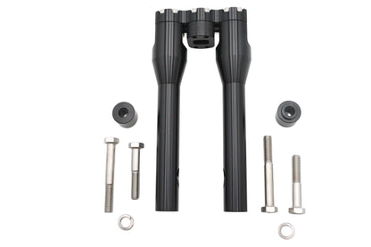 Wyatt Gatling 10 Inch Baron Style Riser Set in Black with 1/2 x 13 Mount Bolts