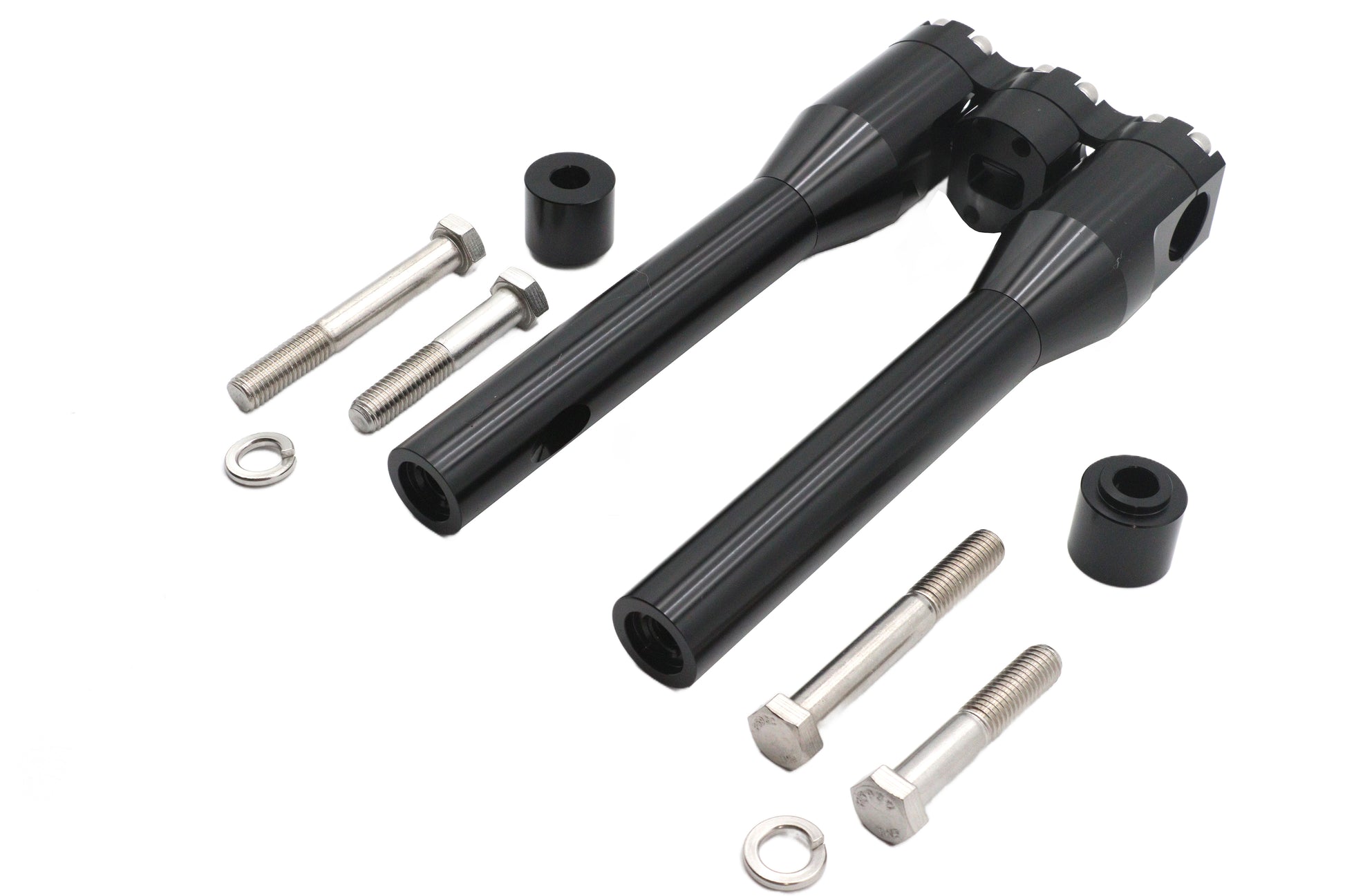 Wyatt Gatling 10 Inch Baron Style Riser Set in Black with 1/2 x 13 Mount Bolts