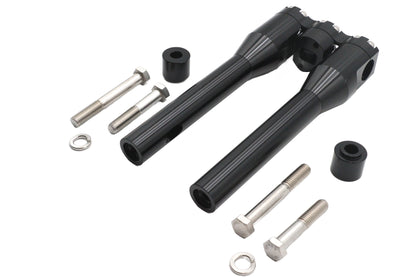 Wyatt Gatling 10 Inch Baron Style Riser Set in Black with 1/2 x 13 Mount Bolts