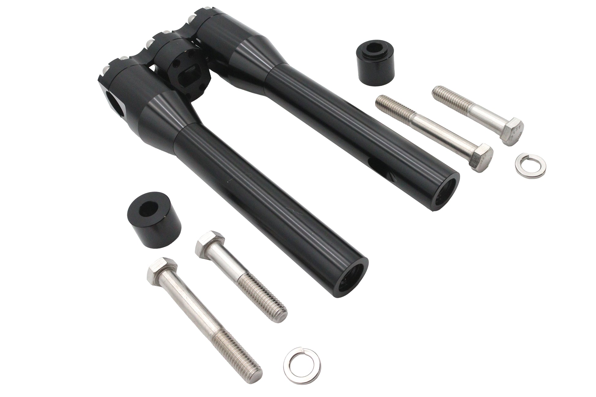 Wyatt Gatling 10 Inch Baron Style Riser Set in Black with 1/2 x 13 Mount Bolts