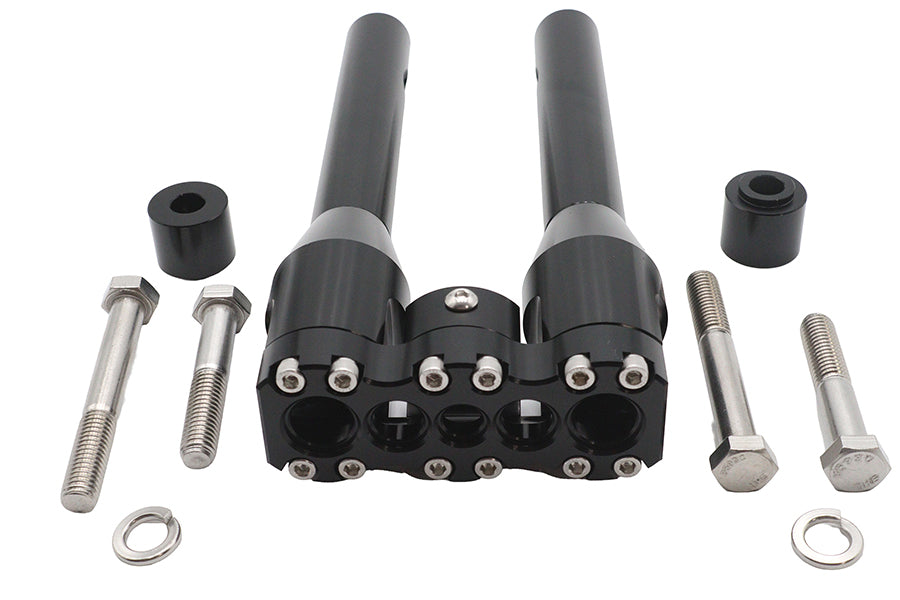 Wyatt Gatling 10 Inch Baron Style Riser Set in Black with 1/2 x 13 Mount Bolts
