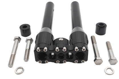 Wyatt Gatling 10 Inch Baron Style Riser Set in Black with 1/2 x 13 Mount Bolts