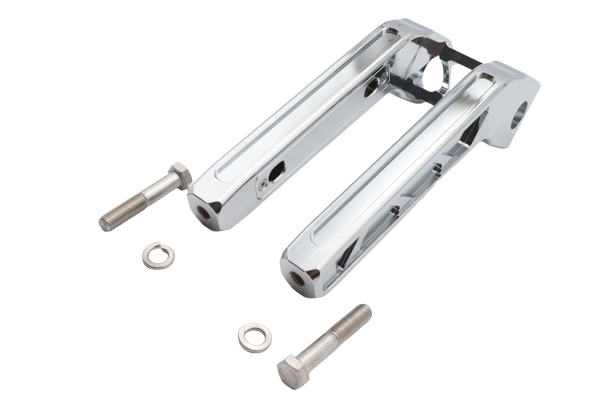 Wyatt Gatling 10 Inch Pirate Style Riser Set Chrome - Part Number 78968D
