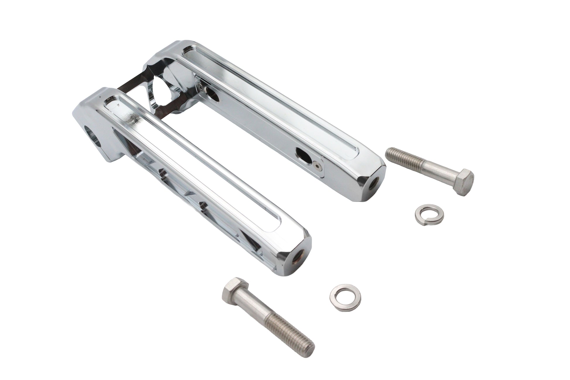 Wyatt Gatling 10 Inch Pirate Style Riser Set Chrome - Part Number 78968D