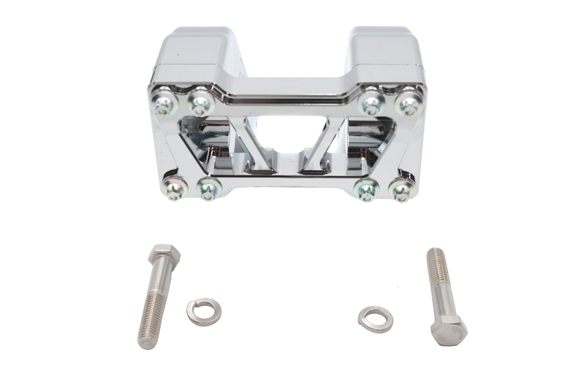 Wyatt Gatling 10 Inch Pirate Style Riser Set Chrome - Part Number 78968D