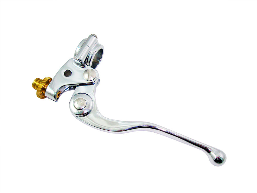 V-Twin Vintage Handlebar Clutch Handle Assembly with Chrome Finish (Part #62330L)