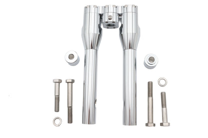 Wyatt Gatling 10 Inch Baron Style Riser Set Chrome – Motorcycle Handlebar Risers with 1/2 x 13 Mount Bolts