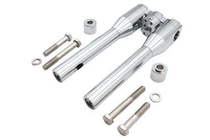 Wyatt Gatling 10 Inch Baron Style Riser Set Chrome – Motorcycle Handlebar Risers with 1/2 x 13 Mount Bolts