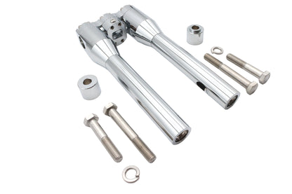 Wyatt Gatling 10 Inch Baron Style Riser Set Chrome – Motorcycle Handlebar Risers with 1/2 x 13 Mount Bolts