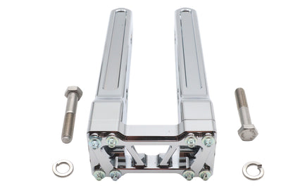 Wyatt Gatling 10 Inch Pirate Style Riser Set Chrome – Motorcycle Handlebar Riser for 1/2 x 13 Mount Bolts