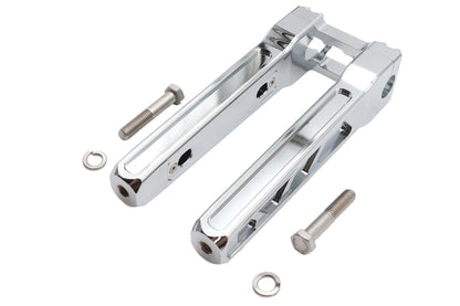Wyatt Gatling 10 Inch Pirate Style Riser Set Chrome – Motorcycle Handlebar Riser for 1/2 x 13 Mount Bolts