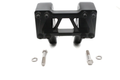 Wyatt Gatling 12 Inch Pirate Style Riser Set in Black – Adjustable Handlebar Riser with Open Window Clamp