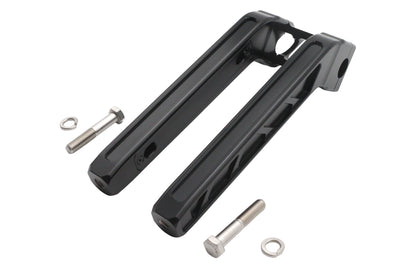 Wyatt Gatling 12 Inch Pirate Style Riser Set in Black – Adjustable Handlebar Riser with Open Window Clamp