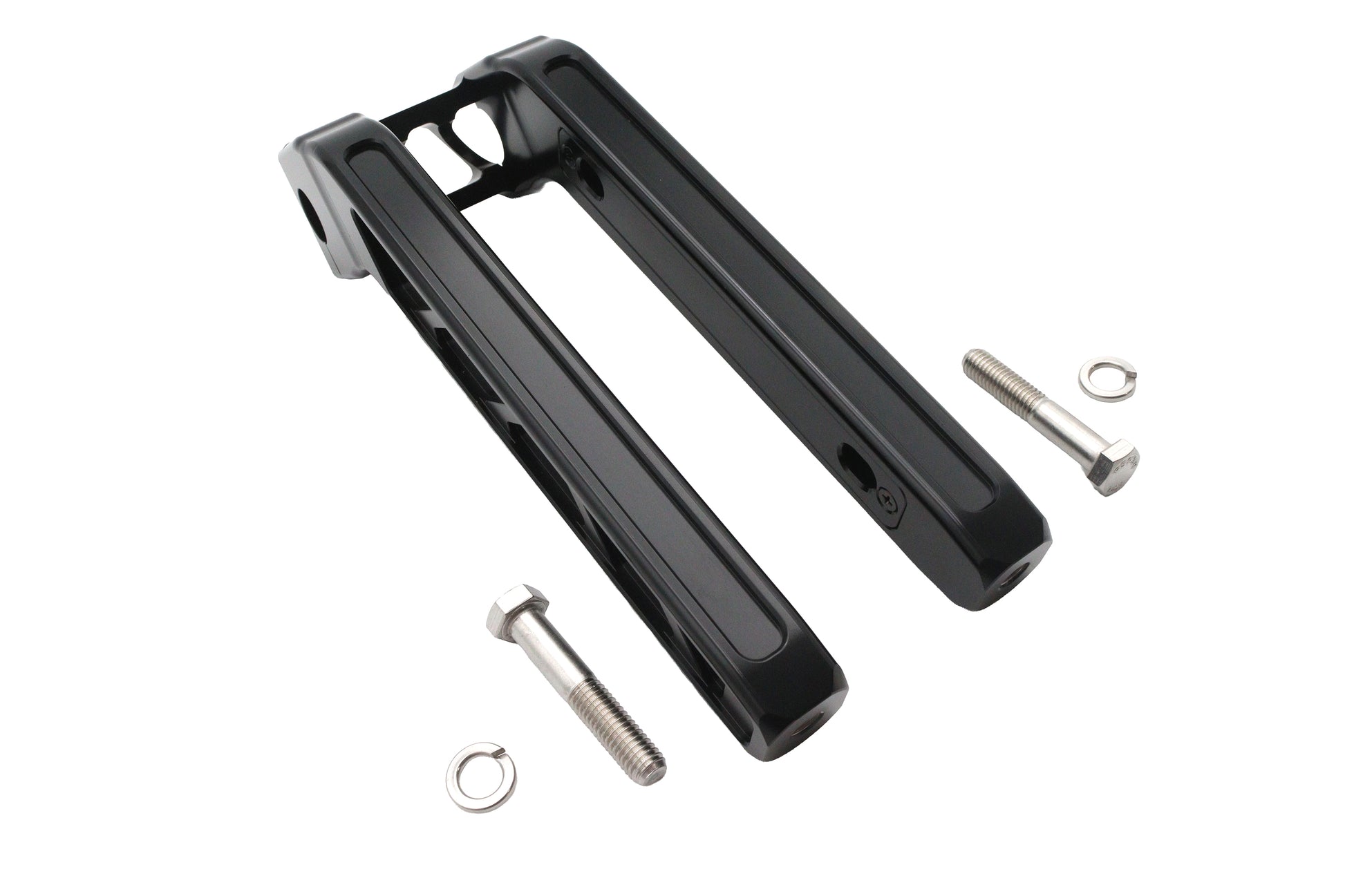 Wyatt Gatling 12 Inch Pirate Style Riser Set in Black – Adjustable Handlebar Riser with Open Window Clamp