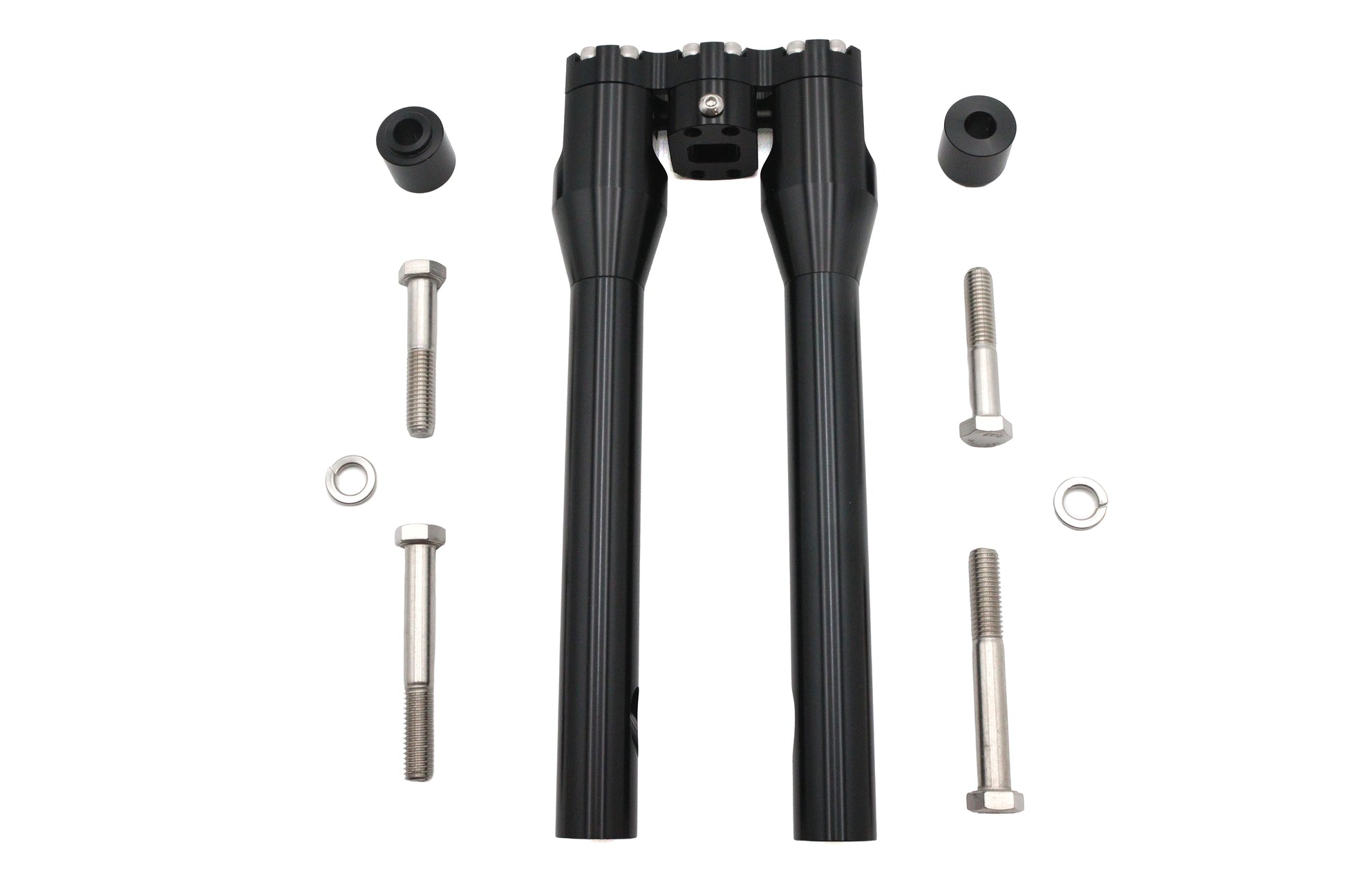 Wyatt Gatling 12-Inch Baron Style Riser Set in Black, Part Number 78969EB