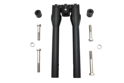 Wyatt Gatling 12-Inch Baron Style Riser Set in Black, Part Number 78969EB