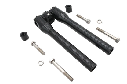 Wyatt Gatling 12-Inch Baron Style Riser Set in Black, Part Number 78969EB