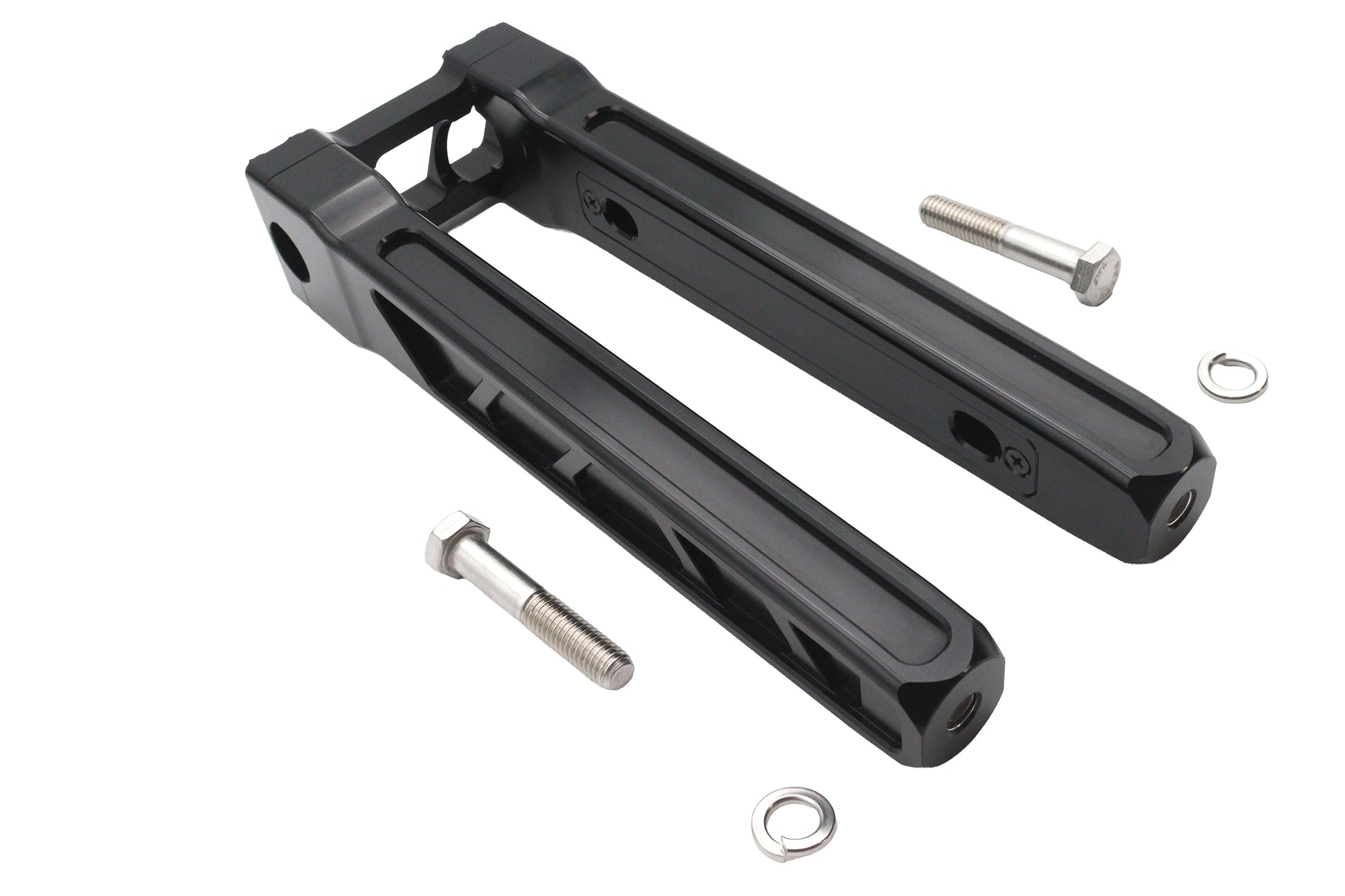 Wyatt Gatling 12 inch Pirate Style Riser Set in Black with 1/2 x 13 Mount Bolts