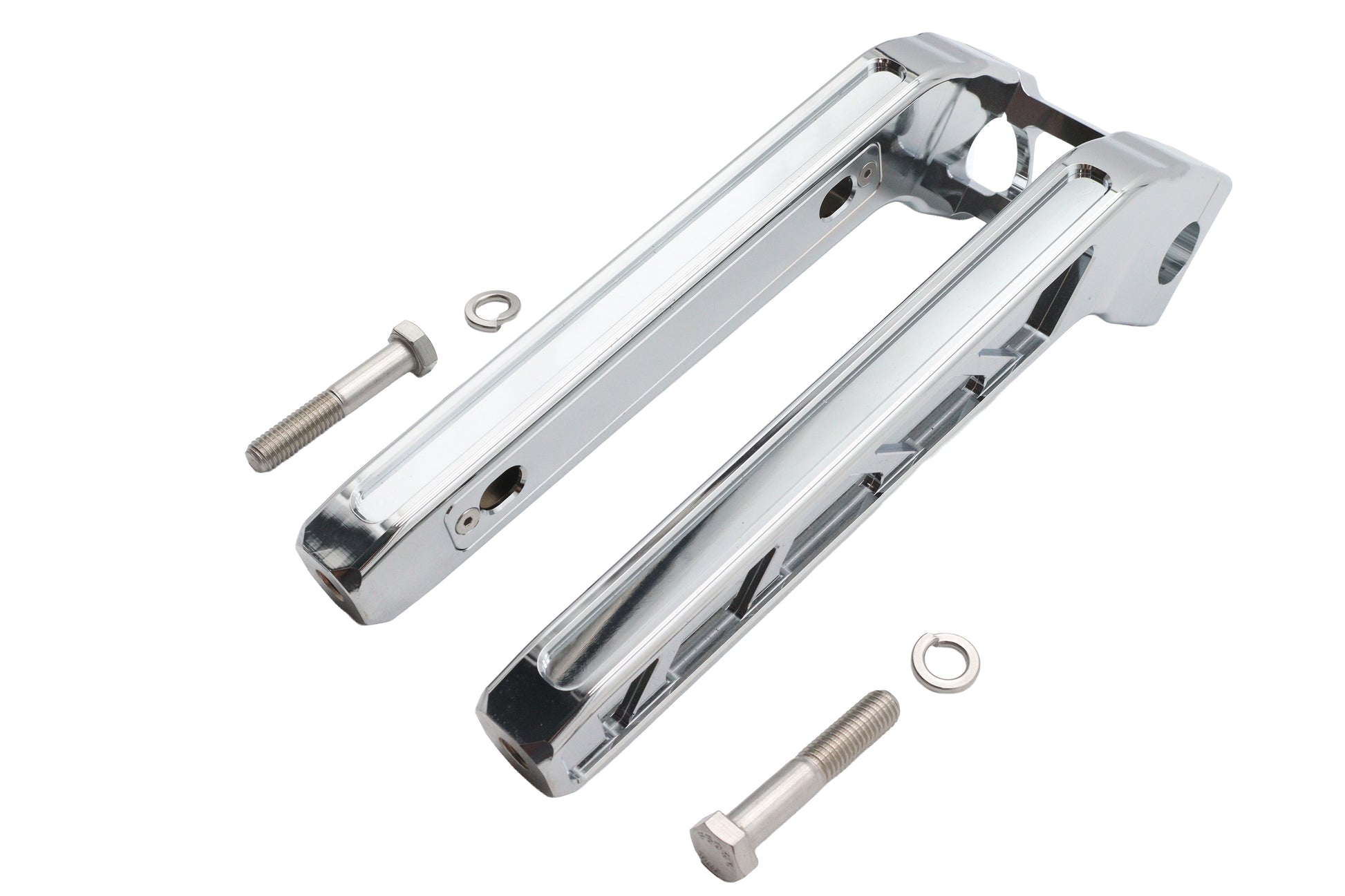 Wyatt Gatling 12 Inch Pirate Style Riser Set Chrome - Part Number 78968E