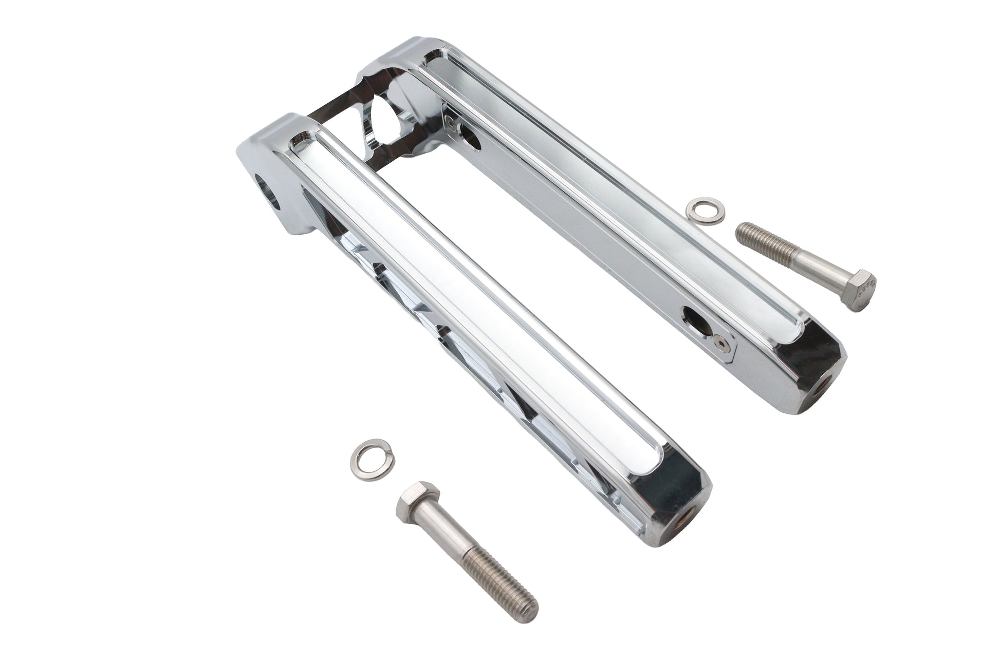 Wyatt Gatling 12 Inch Pirate Style Riser Set Chrome - Part Number 78968E