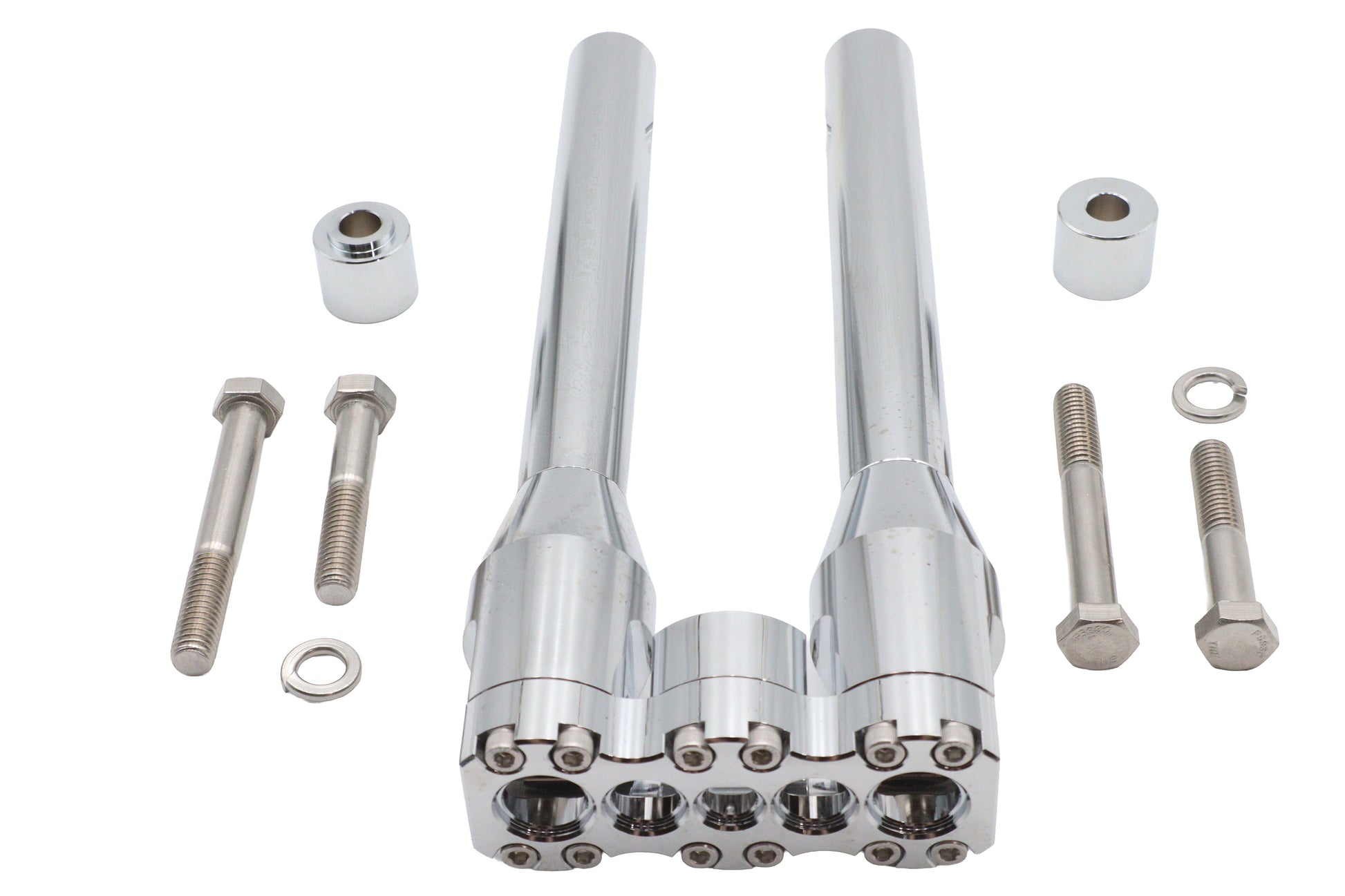 Wyatt Gatling 12 Inch Baron Style Riser Set Chrome - Part #78969E