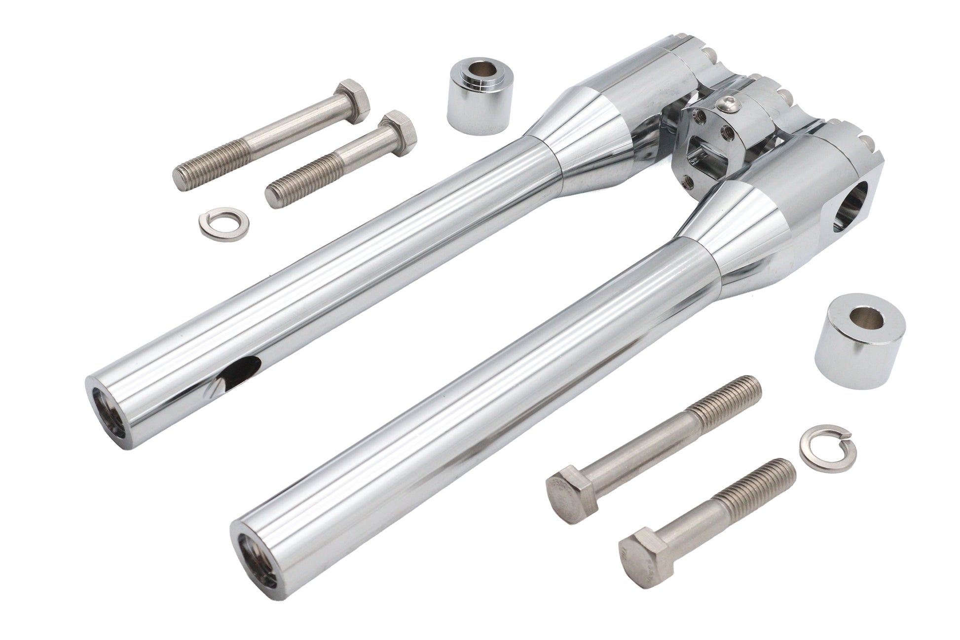 Wyatt Gatling 12 Inch Baron Style Riser Set Chrome - Part #78969E