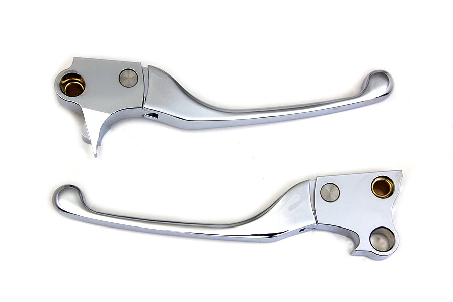 V-Twin Chrome Adjustable Hand Lever Set for Harley Davidson FXST (1996-2005) - Part 77322