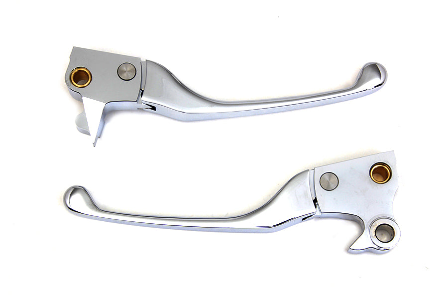 V-Twin Chrome Adjustable Hand Lever Set for Harley Davidson XL Models