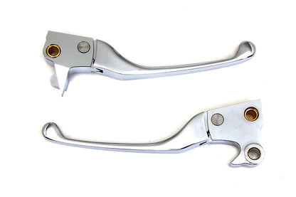 V-Twin Chrome Adjustable Hand Lever Set for Harley Davidson XL Models