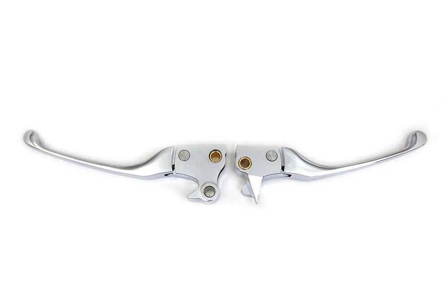 V-Twin Chrome Adjustable Hand Lever Set for Harley Davidson XL Models